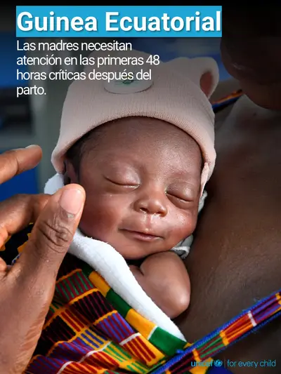 Postnatal care tile for Equatorial Guinea, Photo · Spanish