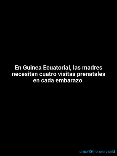Antenatal care tile for Equatorial Guinea, Text only · Spanish