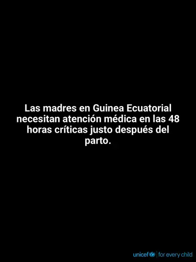 Postnatal care tile for Equatorial Guinea, Text only · Spanish