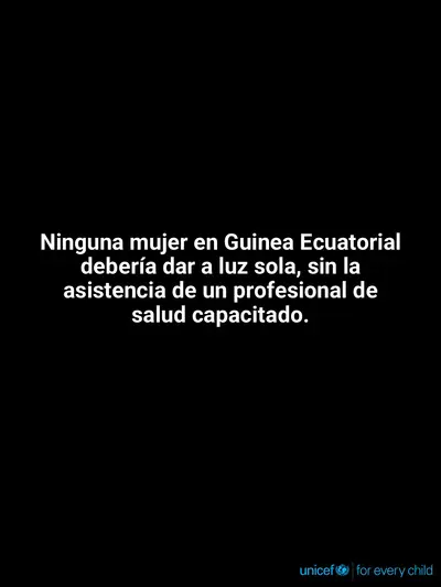 Skilled birth attendance tile for Equatorial Guinea, Text only · Spanish