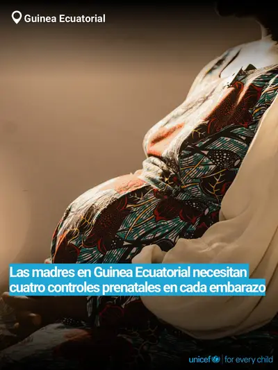 Antenatal care tile for Equatorial Guinea, Bold number · Spanish