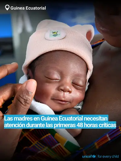 Postnatal care tile for Equatorial Guinea, Bold number · Spanish