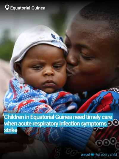 Childhood pneumonia tile for Equatorial Guinea, Bold number · English