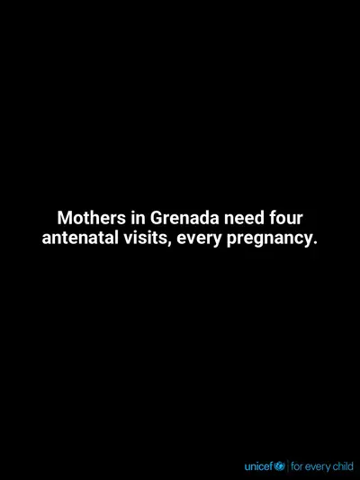 Antenatal care tile for Grenada, Text only · English