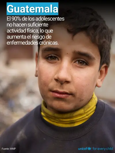 Adolescent physical activity tile for Guatemala, Photo · Spanish