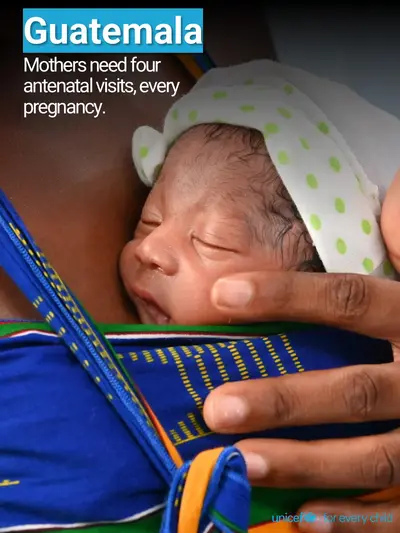 Antenatal care tile for Guatemala, Photo · English