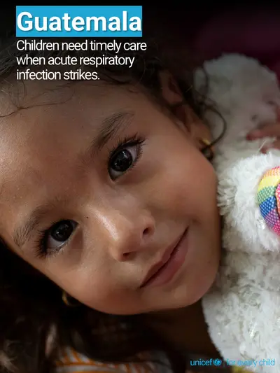 Childhood pneumonia tile for Guatemala, Photo · English