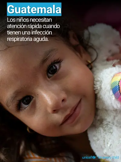 Childhood pneumonia tile for Guatemala, Photo · Spanish