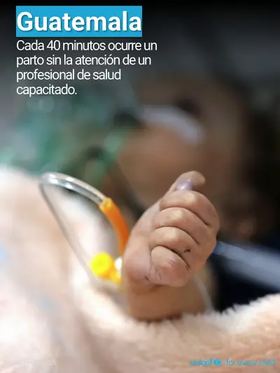 Skilled birth attendance tile for Guatemala, Photo · Spanish