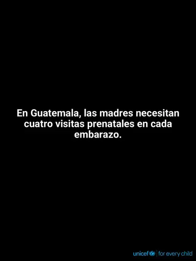 Antenatal care tile for Guatemala, Text only · Spanish