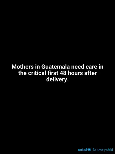 Postnatal care tile for Guatemala, Text only · English
