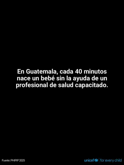 Skilled birth attendance tile for Guatemala, Text only · Spanish