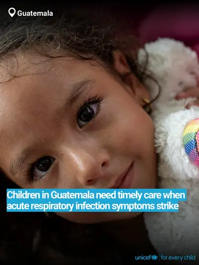 Childhood pneumonia tile for Guatemala, Bold number · English