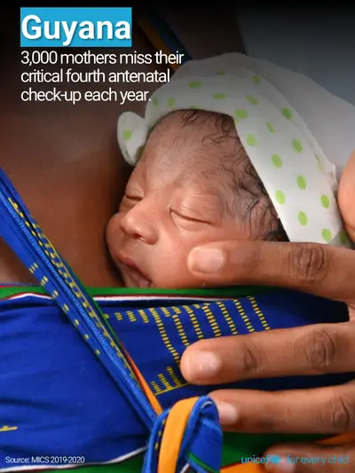 Antenatal care tile for Guyana, Photo · English
