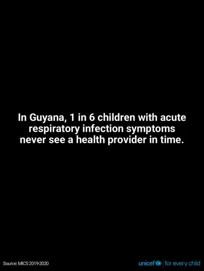 Childhood pneumonia tile for Guyana, Text only · English