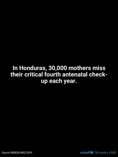 Antenatal care tile for Honduras, Text only · English