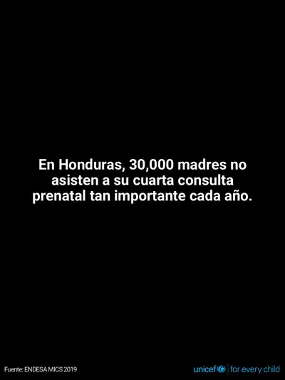 Antenatal care tile for Honduras, Text only · Spanish