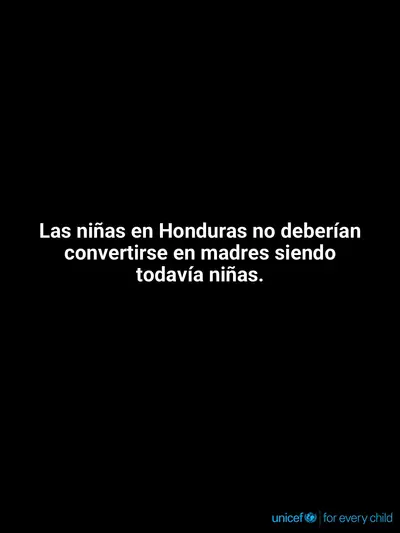 Adolescent motherhood tile for Honduras, Text only · Spanish