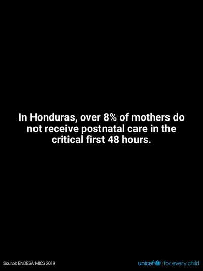 Postnatal care tile for Honduras, Text only · English