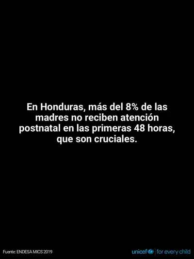 Postnatal care tile for Honduras, Text only · Spanish