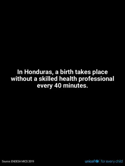 Skilled birth attendance tile for Honduras, Text only · English