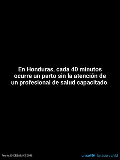 Skilled birth attendance tile for Honduras, Text only · Spanish