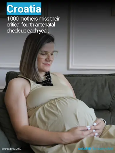 Antenatal care tile for Croatia, Photo · English