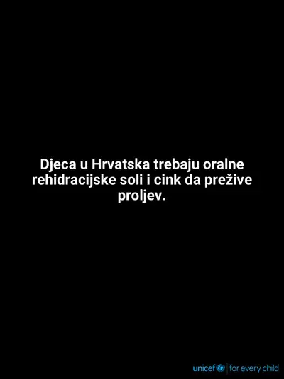 Oral rehydration salts tile for Croatia, Text only · Croatian