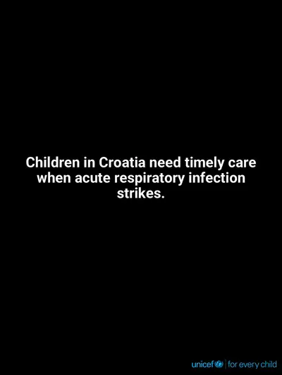 Childhood pneumonia tile for Croatia, Text only · English