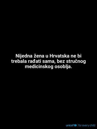 Skilled birth attendance tile for Croatia, Text only · Croatian