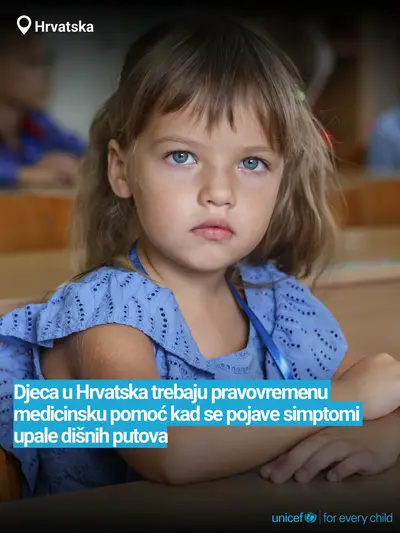 Childhood pneumonia tile for Croatia, Bold number · Croatian