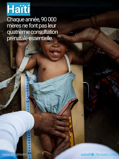 Antenatal care tile for Haiti, Photo · French