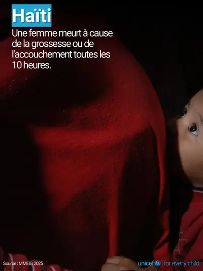 Maternal mortality tile for Haiti, Photo · French