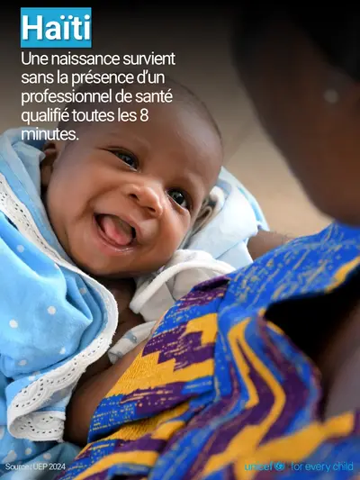 Skilled birth attendance tile for Haiti, Photo · French