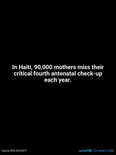 Antenatal care tile for Haiti, Text only · English