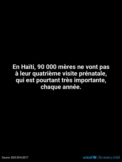 Antenatal care tile for Haiti, Text only · French