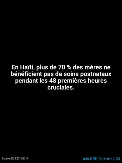 Postnatal care tile for Haiti, Text only · French
