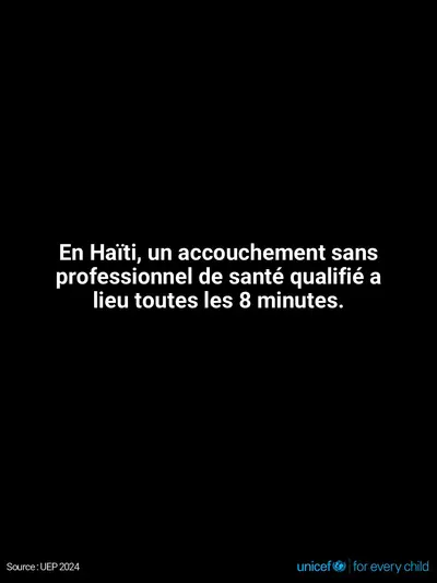 Skilled birth attendance tile for Haiti, Text only · French