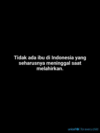 Maternal mortality tile for Indonesia, Text only · Indonesian