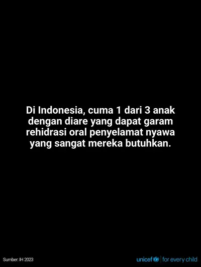 Oral rehydration salts tile for Indonesia, Text only · Indonesian
