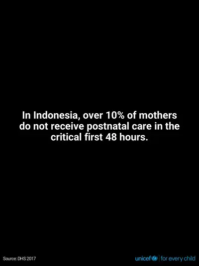 Postnatal care tile for Indonesia, Text only · English