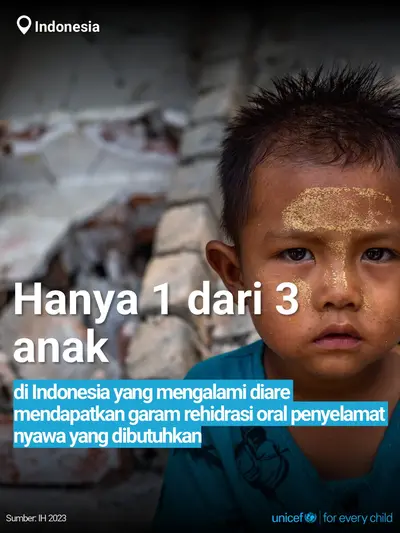 Oral rehydration salts tile for Indonesia, Bold number · Indonesian