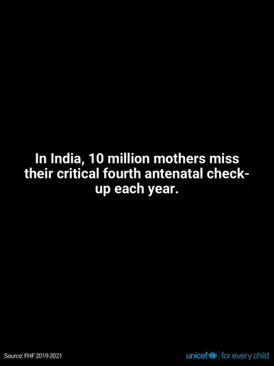Antenatal care tile for India, Text only · English