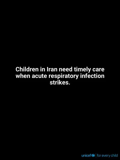Childhood pneumonia tile for Iran (Islamic Republic of), Text only · English