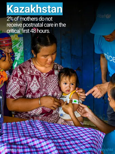 Postnatal care tile for Kazakhstan, Photo · English