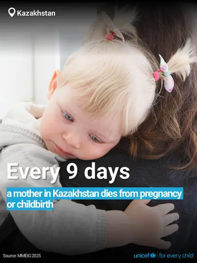 Maternal mortality tile for Kazakhstan, Bold number · English