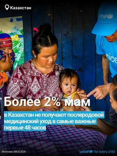 Postnatal care tile for Kazakhstan, Bold number · Russian