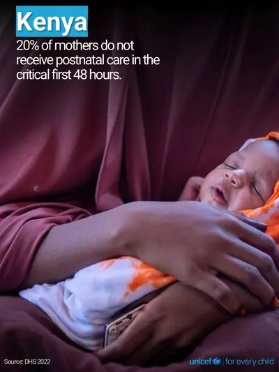 Postnatal care tile for Kenya, Photo · English