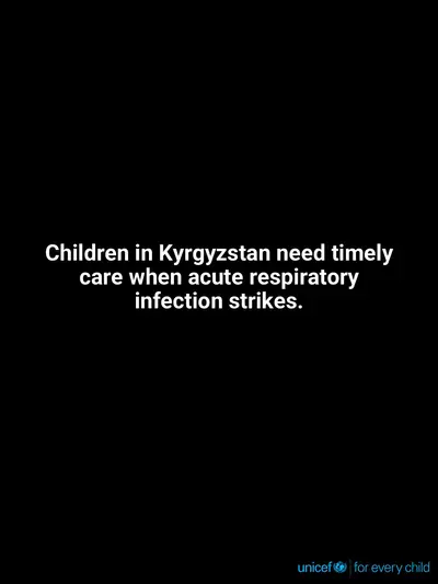Childhood pneumonia tile for Kyrgyzstan, Text only · English