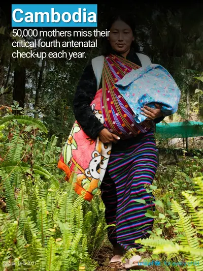 Antenatal care tile for Cambodia, Photo · English
